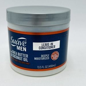 Suave Men Leave In Conditioner With Shea Butter & Coconut Oil 13.5 oz New